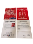 Group of Autographed Detroit Red Wings Ephemera