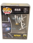(5) Autographed Funko Pops; Batman and Catwoman, Newmar, Affleck, Keaton, Kilmer, Bale