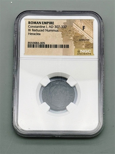 NGC F Roman Empire Constantine I AD 307-337 BI Reduced Nummus Heraclea