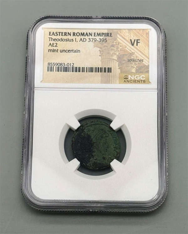 NGC VF Eastern Roman Empire Theodosius I AD 379-395 AE2 Mint Uncertain