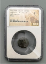 NGC F Western Roman Empire Valentinian I AD 364-375 AE (Nummus) Siscia