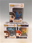 (3) Autographed Funko Pops; Harry Potter; Harry Daniel Radcliffe, Hermione Emma Watson, Ron Rupert Grint