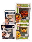 (4) Funko Pops Unsigned; Bert and Ernie, Connor Hellebuyuk, Kack Hughes (Not Funko)