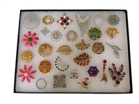 Group of Signed Costume Jewelry Brooches (29)