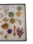Group of Signed Costume Jewelry Brooches (29)