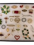 Group of Costume Jewelry Earrings, Brooches and More