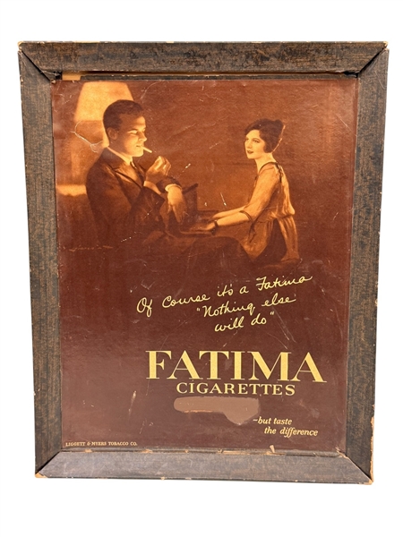 Fatima Cigarettes Advertising Cardboard Display