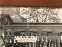 Black and White Long Photograph Cleveland Indians Visit To Metropolitan Store Akron, Ohio 1914