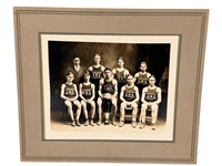 (2) Black and White Sports Team Photographs; 1920's Basketball, 1910's Baseball