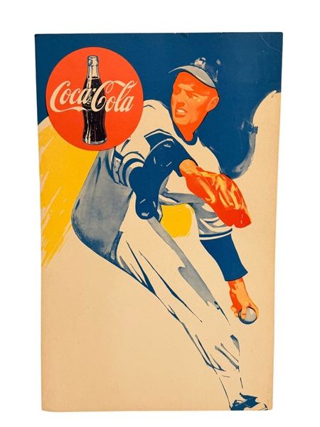 1950s Large Coca-Cola Cardboard Baseball Store Display