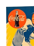 1950's Large Coca-Cola Cardboard Baseball Store Display