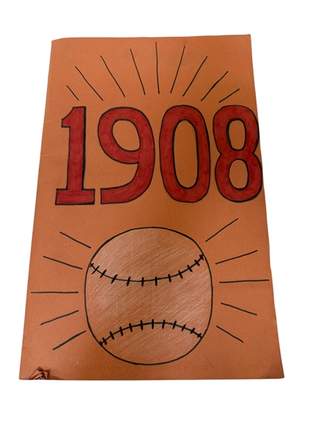 1908 Scrapbook Filled with Sports Baseball Clippings