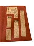 1908 Scrapbook Filled with Sports Baseball Clippings