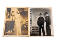 James Cagney and Jean Harlow Signed 8 x 10" Black and White Photos