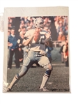 (6) Autographed Sports Photos; Staubach, Feller, Griese, Hockey