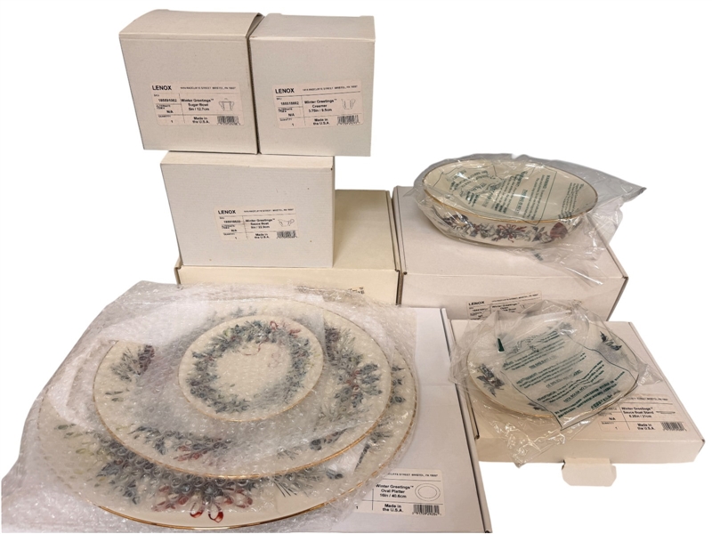 Lenox Porcelain Winter Greetings Dishes Group