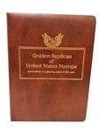 Golden Replicas of US Stamps 22kt Gold Plated in Album