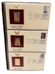 Golden Replicas of US Stamps 22kt Gold Plated in Album