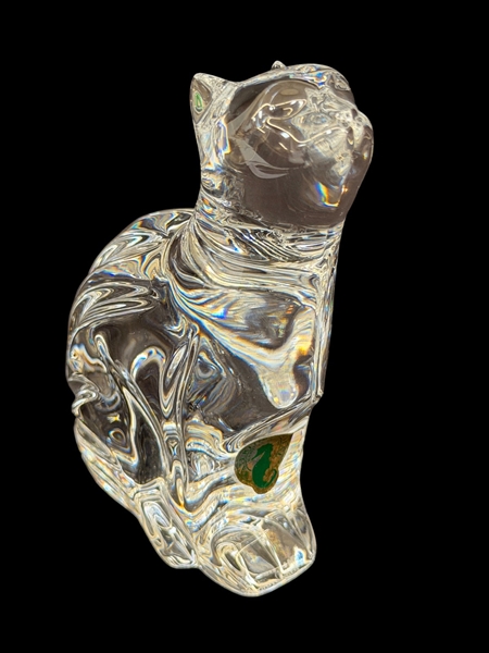 Waterford Crystal Cat Figurine