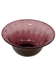 Steuben Amethyst Ribbed Compote and (2) Berry Bowls