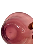Steuben Amethyst Ribbed Compote and (2) Berry Bowls