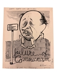 (4) Hyman Rosen American Political Cartoonist Original Artwork Albany Times Union