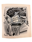 (4) Bil Canfield Original Political Cartoon Satire Artwork 
