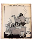(3) Richard Yardley Original Artwork Political Cartoons; Baltimore Sun