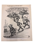 (4) Bruce Shanks Original Political Cartoon Satire Artwork and One Print