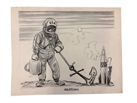 (5) Jack Ficklen, William Sandeson Original Political Cartoon Art 