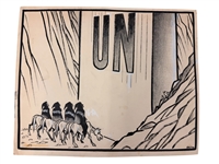 (6) Original Political Cartoon Art by Bastian, Jensen, Valtman