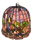 Hanging Large Tiffany Style Stained Glass Flowering Lamp Shade