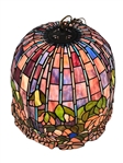 Hanging Large Tiffany Style Stained Glass Flowering Lamp Shade