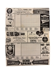 (2) 1950's Cleveland Indians Scorecards