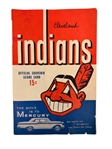 (2) 1950's Cleveland Indians Scorecards
