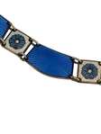 David-Andersen Sterling Silver Blue Guilloché Enamel Floral Necklace Norway