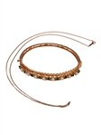 14k Gold Necklace, 14k Gold Cuff Bracelet with Seed Pearls, Emeralds