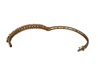 14k Gold Necklace, 14k Gold Cuff Bracelet with Seed Pearls, Emeralds