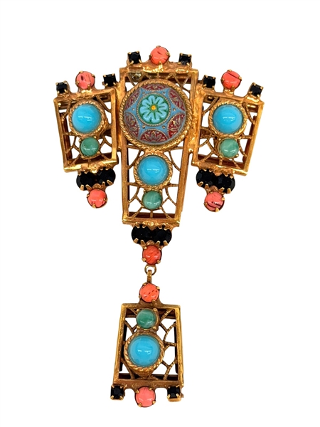 Juliana DeLizza & Elster "Moroccan Matrix" Brooch