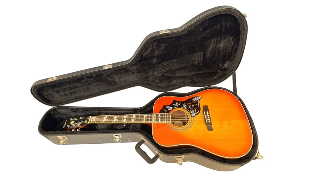 Epiphone Hummingbird Pro FC Acoustic Electric Guitar, Case & Accessories