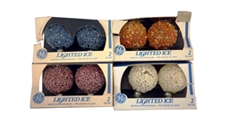 Vintage GE Christmas Tree Lamps & Lighted Ice Snowball Bulbs 