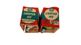 Vintage GE Christmas Tree Lamps & Lighted Ice Snowball Bulbs 