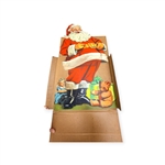 Vintage Stand-Up Cardboard Cutout Santa Claus Group