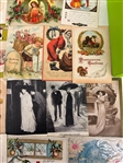 600-800 Border and Borderless Postcards Holiday, Pinups, Cartoon 