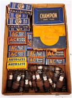Group of Vintage Champion, Auto-Lite, Edison & AC Spark Plugs