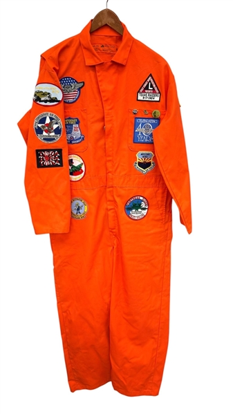 Orange Jump Suit with Military Patches