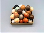 Group of (35) 1 Inch Decorative Polished Stone Round Balls