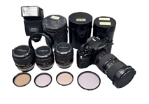 Canon A-1 35mm Camera and Lens Group